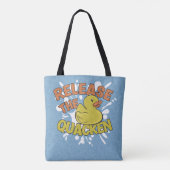 Grappige Retro Rubber Duck Dierlijke Pun Tote Bag (Achterkant)