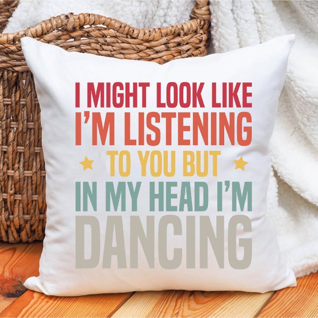 Grappige Retro  Salsa Dancer Verjaardag Kussen (Funny Retro Vintage Salsa Dancer Birthday Throw Pillow)