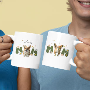 Grappige retro schattig Corgi puppy hond mama Koffiemok