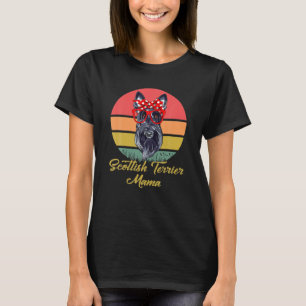 Grappige Retro Schotse Terriër Mama Gift Dog T-shirt