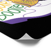 Grappige retro schud je Bootie Mardi Gras kostuum Poster (Hoek)