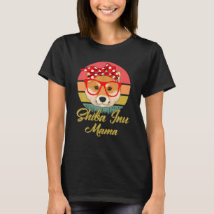 Grappige Retro Shiba Inu Mama Gift Hondenliefhebb T-shirt