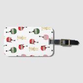 Grappige retro skilift gondel winterskiërs bagagelabel (Voorkant (horizontaal))