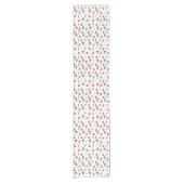 Grappige retro skilift gondel winterskiërs korte tafelloper (Voorkant)