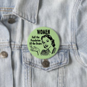 Grappige Retro Slimme Vrouwen Knop Ronde Button 7,6 Cm (In situ)
