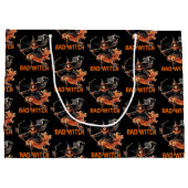 Grappige retro spooky Halloween basic slechte heks Groot Cadeauzakje (Achterkant)
