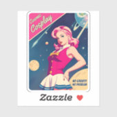 Grappige retro stijl Japan Kawaii Cosplay Humor Sticker (Vel)