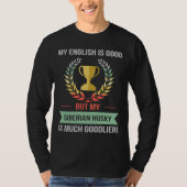 Grappige retro stijl Siberische Husky Hondenras Ei T-shirt (Voorkant)