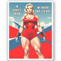 Grappige Retro Stijl Sovjet USSR Gym Spier Humor
