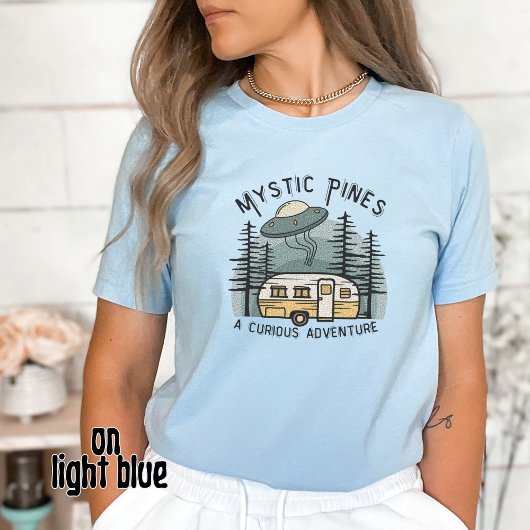 Grappige Retro Sunset Camper Trailer Alien UFO T-shirt