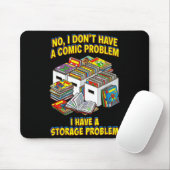 Grappige retro superheld nerd geek lezer stripboek muismat (Met muis)