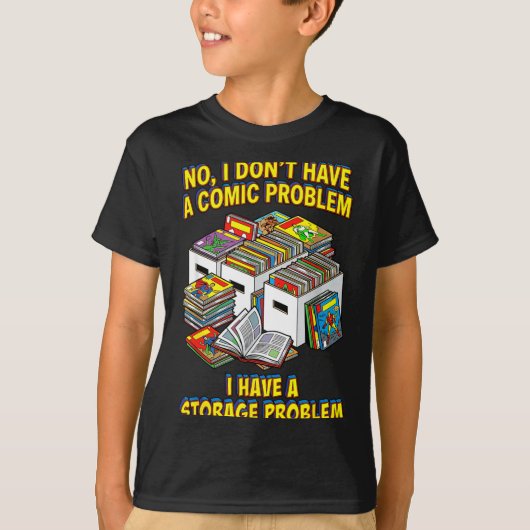 Grappige retro superheld nerd geek lezer stripboek t-shirt (Voorkant)