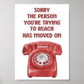 Grappige Retro Telefoon Poster Hartverscheurend Ci (Voorkant)