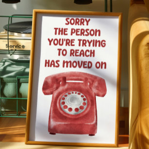 Grappige Retro Telefoon Poster Hartverscheurend Ci
