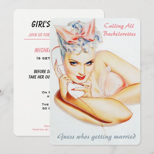 Grappige retro telefoongesprek bruiloft roddel kaart (Voorkant / Achterkant)