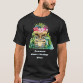 Grappige Retro Tiki Bar Monogrammed Familiereünie T-shirt (Voorkant)