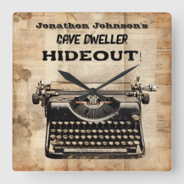 Grappige Retro Typewriter wandklok