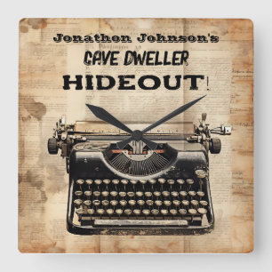 Grappige Retro Typewriter wandklok