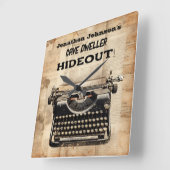 Grappige Retro Typewriter wandklok (Hoek)