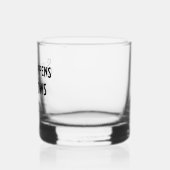 Grappige Retro Typografie Aangepaste Bachelor Part Whisky Glas (Links)