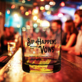 Grappige Retro Typografie Aangepaste Bachelorfeest Whisky Glas