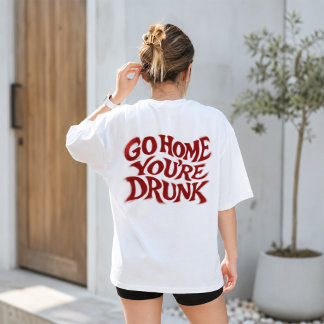 Grappige Retro Typografische Kunst T-shirt