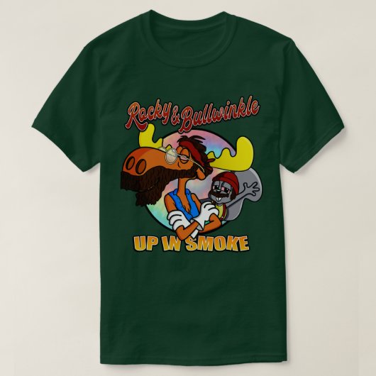 Grappige retro-up in rookontwerp t-shirt (Design voorkant)