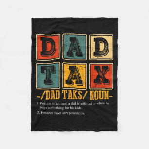 Grappige Retro Vader Belasting Definitie Daddy Pap Fleece Deken