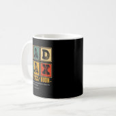Grappige Retro Vader Belasting Definitie Daddy Pap Koffiemok (Voorkant links)