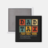 Grappige Retro Vader Belasting Definitie Daddy Pap Magneet (Voorkant / Achterkant)