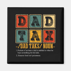 Grappige Retro Vader Belasting Definitie Daddy Pap Magneet