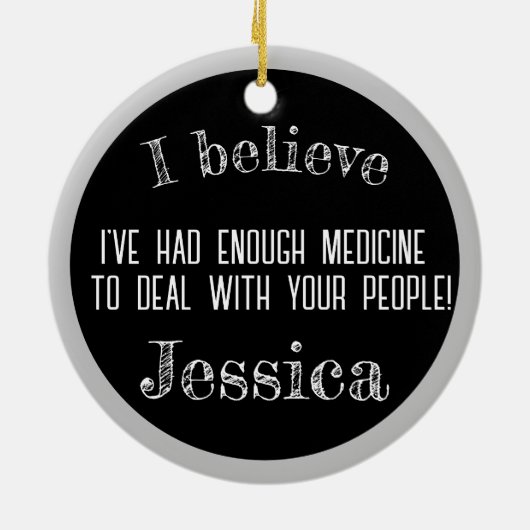 Grappige Retro Vakantie Stress Reliever Pinup Keramisch Ornament (Achterkant)