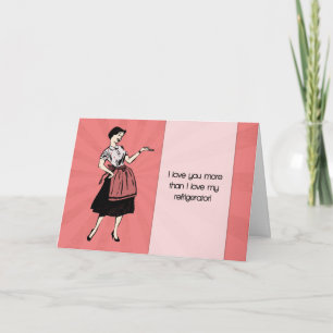 Grappige Retro Valentijn's Day Kaart met Cartoon L