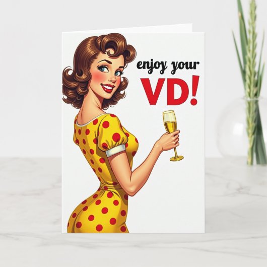 Grappige Retro Valentijnskaart Kaart (Voorkant)