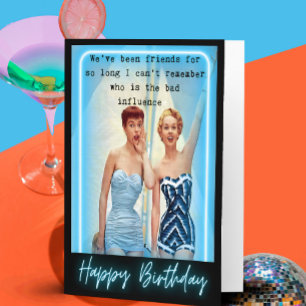Grappige Retro Verjaardagskaart Beste Vriendin-Sas Kaart