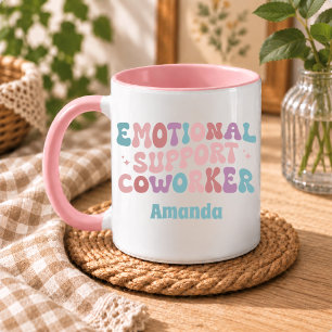 Grappige Retro Vintage Emotionele Steun Collega Mok
