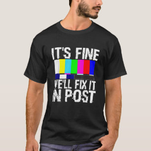 Grappige Retro Vintage Filmmaker Repareer het in P T-shirt