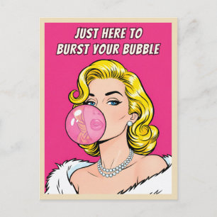 Grappige Retro Vintage Frenemy Humor Pop Art Briefkaart