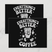 Grappige Retro Vintage Koffie Mannen of Vrouwen Ko (Voorkant / Achterkant)