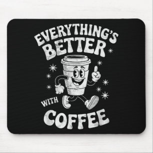 Grappige Retro Vintage Koffie Mannen of Vrouwen Ko Muismat