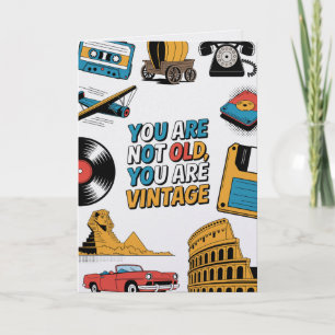 Grappige Retro Vintage Verjaardagskaart Kaart