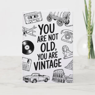 Grappige Retro Vintage Verjaardagskaart Nostalgisc Kaart