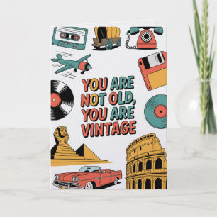 Grappige Retro Vintage Verjaardagskaart Nostalgisc Kaart
