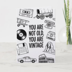 Grappige Retro Vintage Verjaardagskaart Nostalgisc Kaart