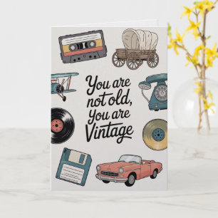 Grappige Retro Vintage Verjaardagskaart Nostalgisc Kaart