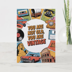 Grappige Retro Vintage Verjaardagskaart Nostalgisc Kaart