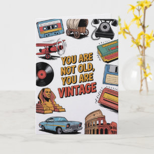 Grappige Retro Vintage Verjaardagskaart Nostalgisc Kaart