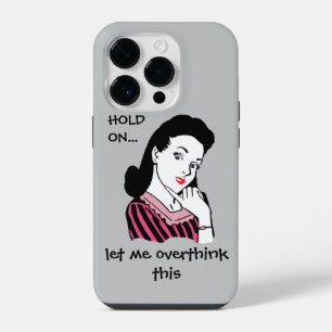Grappige Retro Vrouw Die Er Te Lang Bij Stilstaat iPhone 14 Plus Hoesje