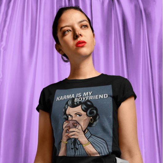 GRAPPIGE RETRO VROUW HUISVROUW COFFEE T-SHIRTS