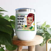 Grappige  retro vrouw Stemless